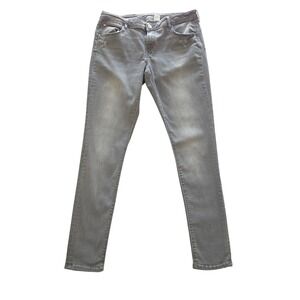 HM &Denim Gray Wash Distressed Low Waist Jeggings Skinny Jeans Size 33/32